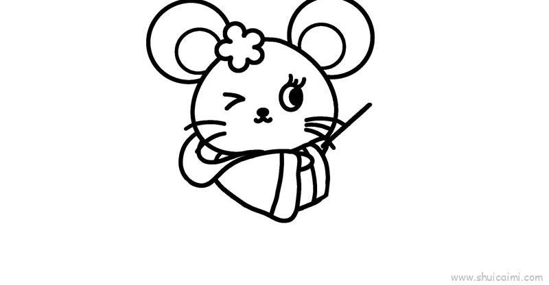 小老鼠提灯笼儿童画怎么画 小老鼠提灯笼简笔画简单