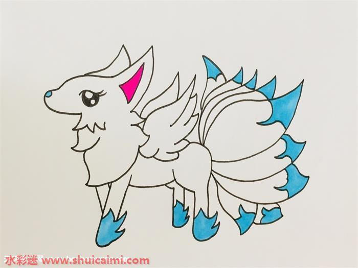 九尾狐怎么画 九尾狐简笔画步骤图