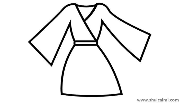 古装衣服简笔画怎么画 古装衣服简笔画好看