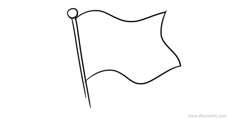 红旗儿童画怎么画 红旗简笔画图片大全
