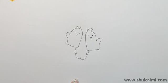 小鸡手套儿童简笔画怎么画 小鸡手套儿童画图片大全