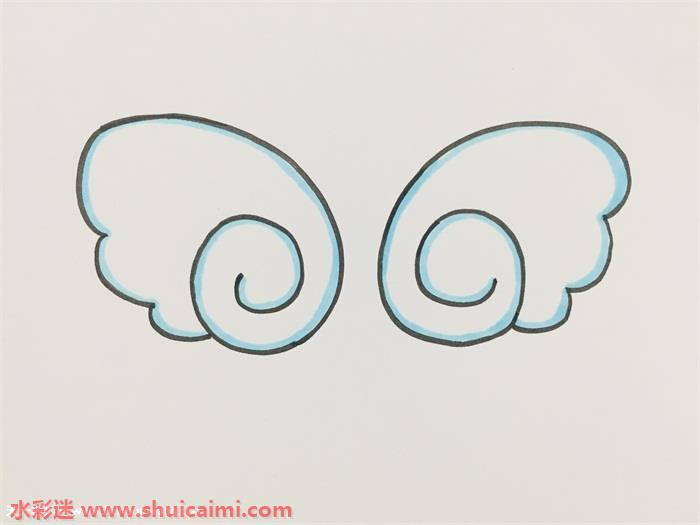 天使翅膀怎么画 天使翅膀简笔画图片大全带颜色
