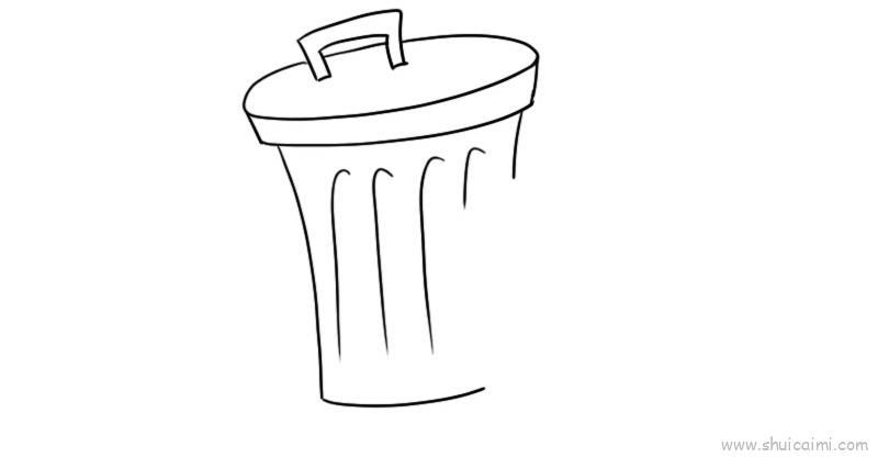 垃圾桶儿童画怎么画 垃圾桶简笔画简单