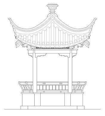 亭子简笔画图片大全 亭子简笔画图片大全简单