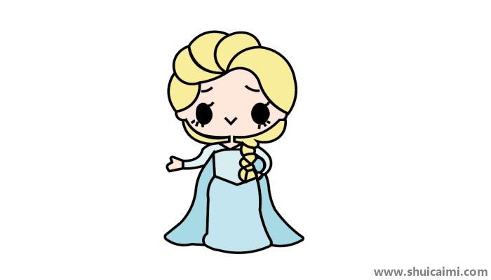 艾莎公主简笔画怎么画 艾莎公主简笔画好看