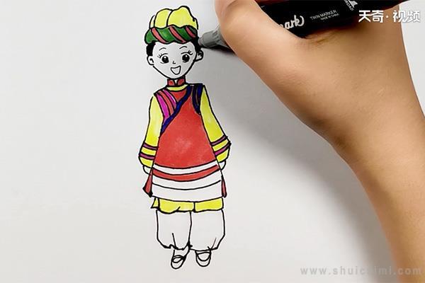少数民族简笔画怎么画 少数民族简笔画图片大全