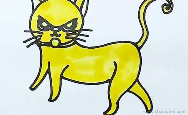 万圣节猫咪儿童画怎么画 万圣节猫咪简笔画顺序