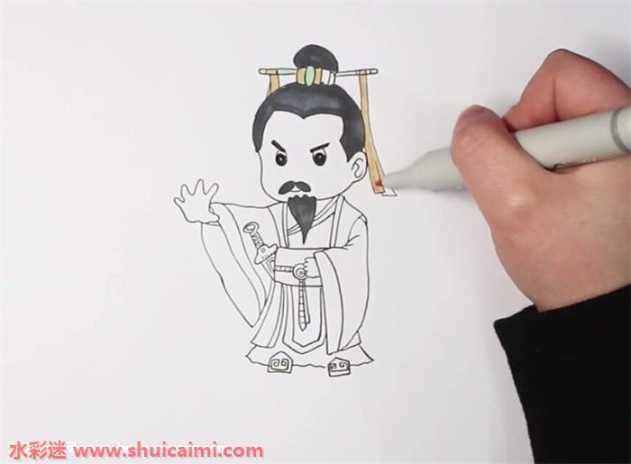 刘备怎么画 刘备简笔画画法