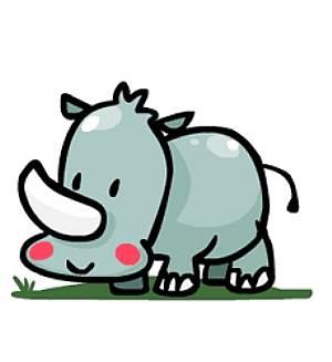 犀牛简笔画 犀牛简笔画儿童画