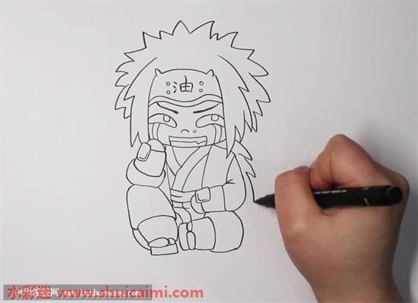 火影忍者自来也怎么画 火影忍者自来也简笔画画法