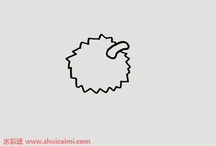 榴莲怎么画 榴莲简笔画简单好看彩色