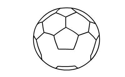 足球简笔画图片大全 足球简笔画. 步骤