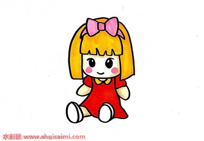 洋娃娃怎么画 洋娃娃简笔画简单易画彩色
