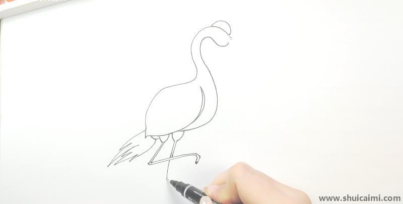 仙鹤儿童简笔画怎么画 仙鹤儿童画顺序