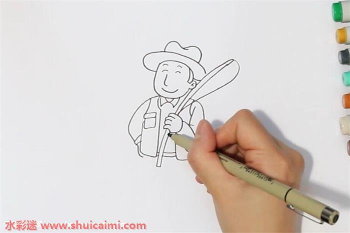 渔夫怎么画 渔夫简笔画画法