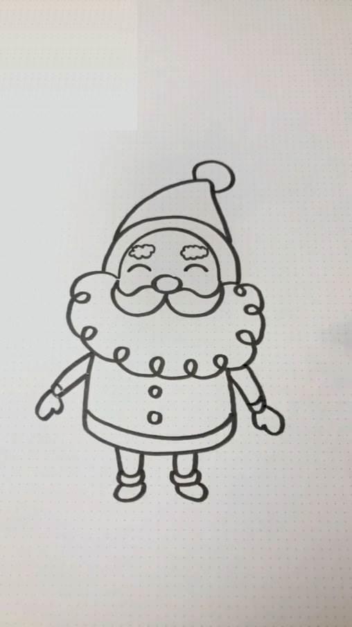 圣诞老人简笔画图片大全 圣诞老人简笔画图片大全场景彩色