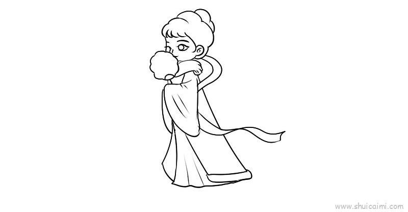 古风少女人物儿童画怎么画 古风少女人物简笔画简单又好看