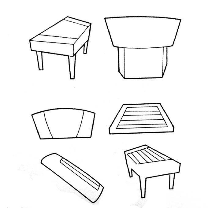 古筝简笔画 小女孩弹古筝简笔画