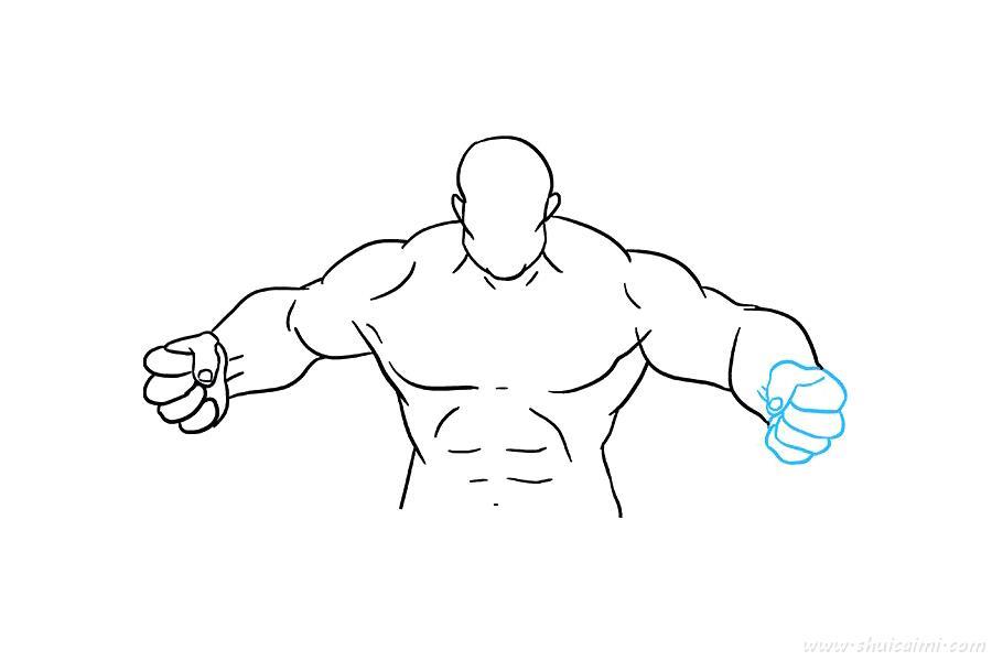 绿巨人怎么画 绿巨人简笔画步骤