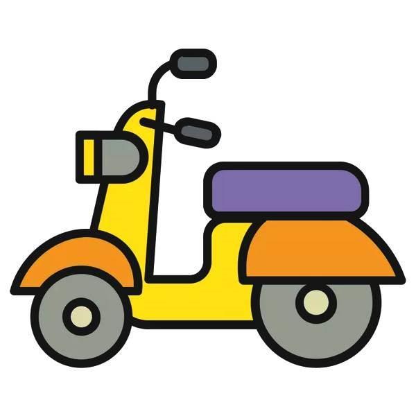 电动车 简笔画 电动车简笔画儿童简笔画