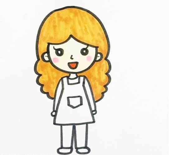 画妈妈简笔画最漂亮 画妈妈简笔画最漂亮全身彩色