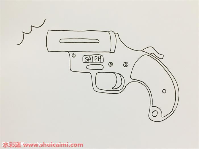 信号枪怎么画 信号枪简笔画简单好看带颜色