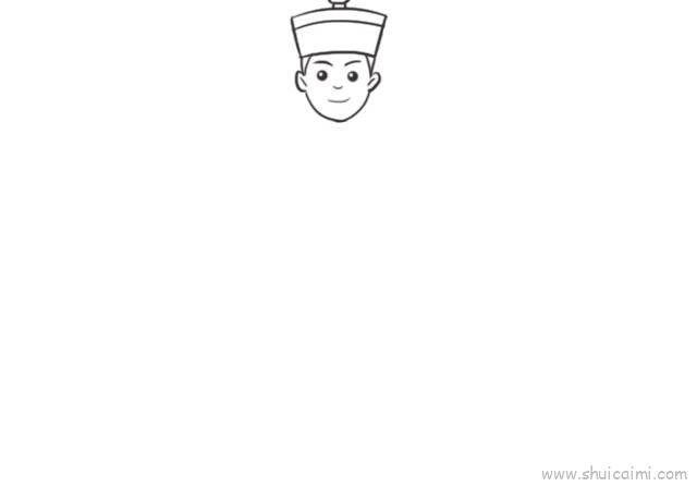 满族男士服饰儿童画怎么画 满族男士服饰简笔画图片大全