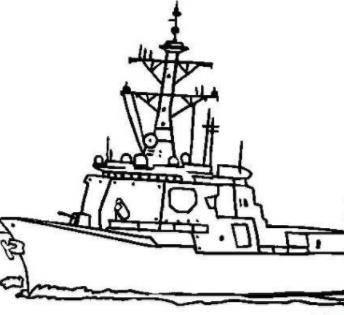军舰简笔画 军舰简笔画儿童画