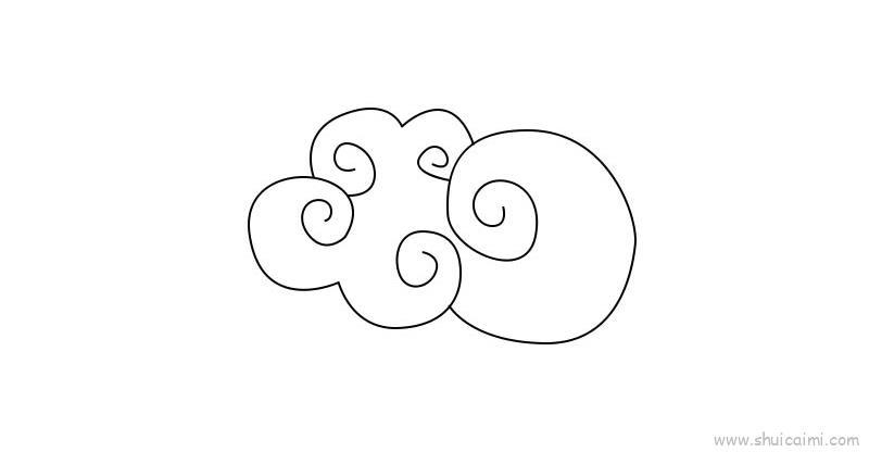 筋斗云儿童画怎么画 筋斗云简笔画图片