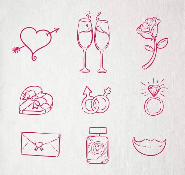 情人节简笔画图片大全 情人节简笔画图片大全可爱