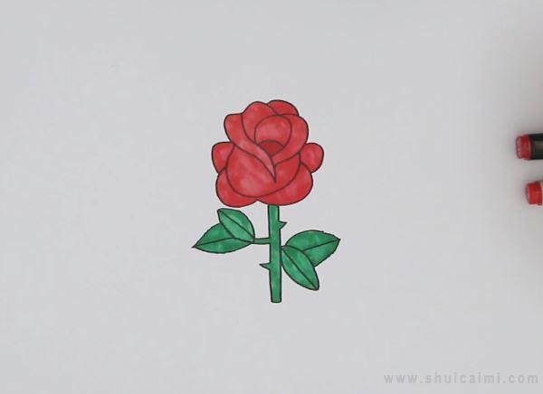 玫瑰花简笔画怎么画 玫瑰花简笔画图片大全