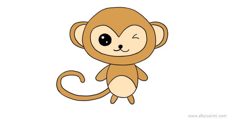 小猴子儿童画怎么画 小猴子简笔画画法