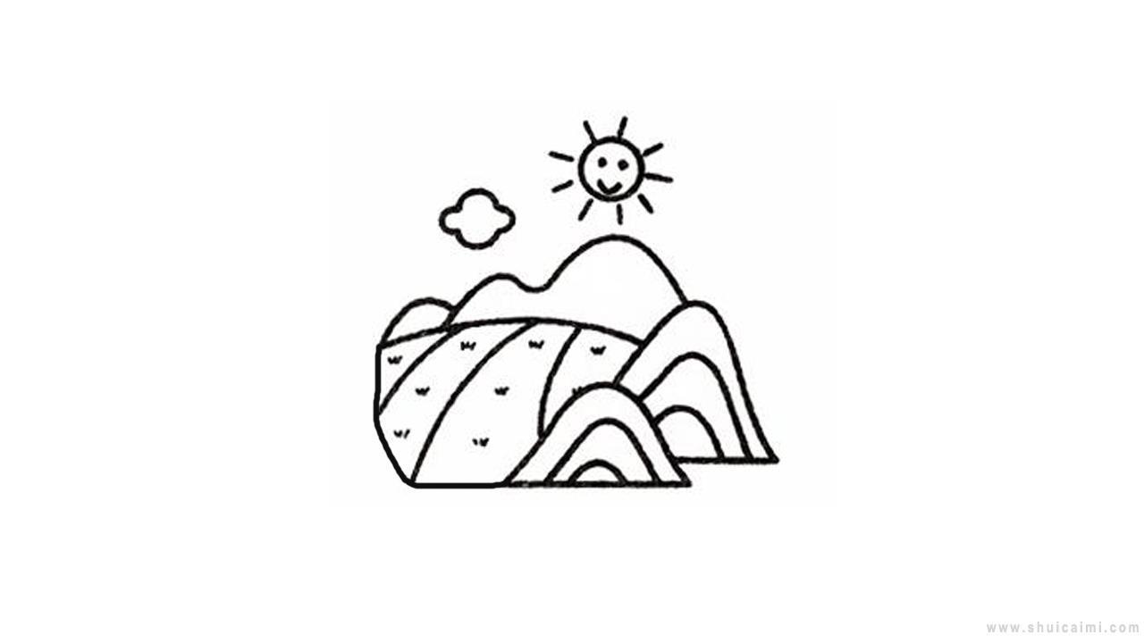 稻田简笔画怎么画 稻田简笔画顺序