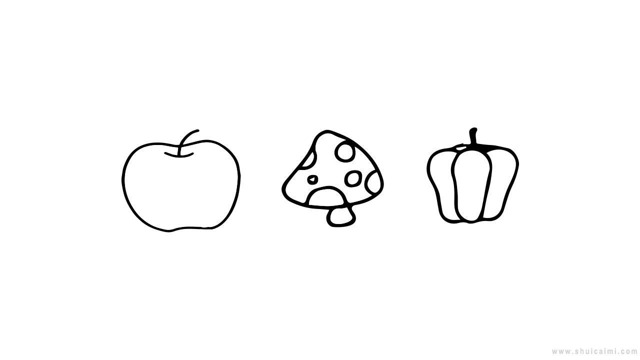 蔬菜水果简笔画怎么画 蔬菜水果简笔画步骤