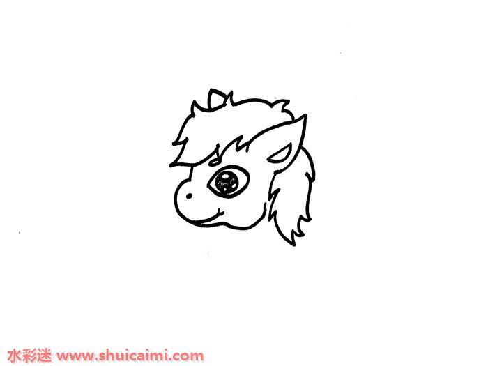 QQ红包马怎么画 马简笔画彩色