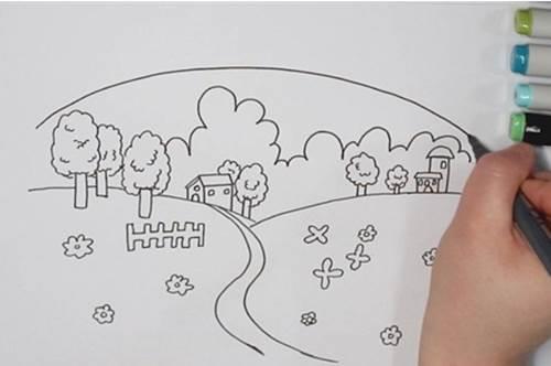 乡村简笔画图片大全 乡村简笔画图片大全带颜色