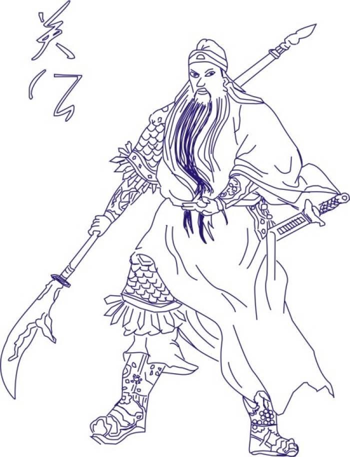 关羽简笔画 关羽简笔画霸气