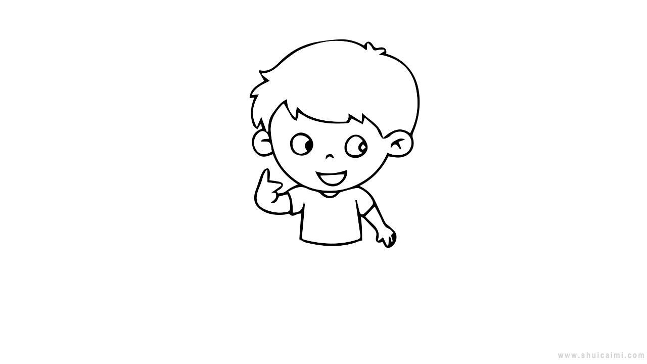 男孩卡通简笔画怎么画 男孩卡通简笔画图片