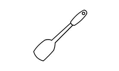锅铲怎么画简笔画 菜铲简笔画
