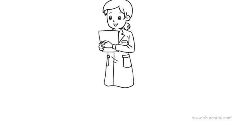 白衣天使儿童画怎么画 白衣天使简笔画步骤