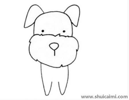 雪纳瑞儿童简笔画