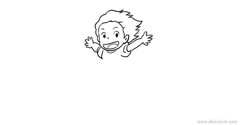 波妞儿童画怎么画 波妞简笔画顺序