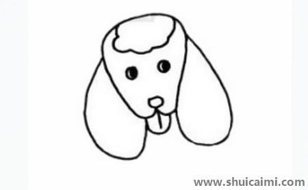 贵宾犬儿童简笔画