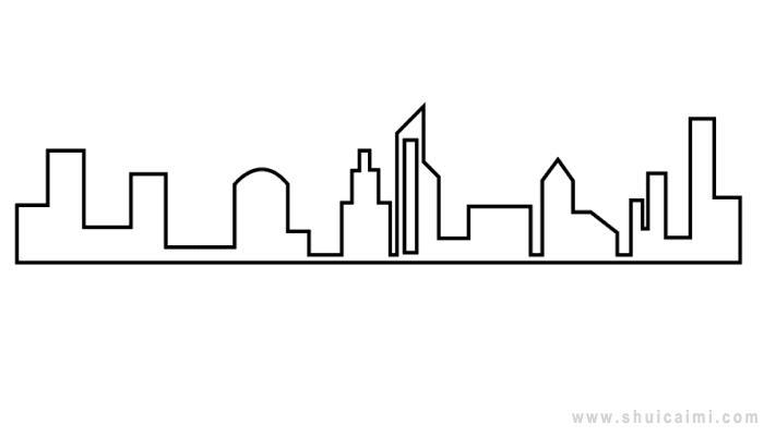 美丽城市简笔画怎么画 美丽城市简笔画步骤