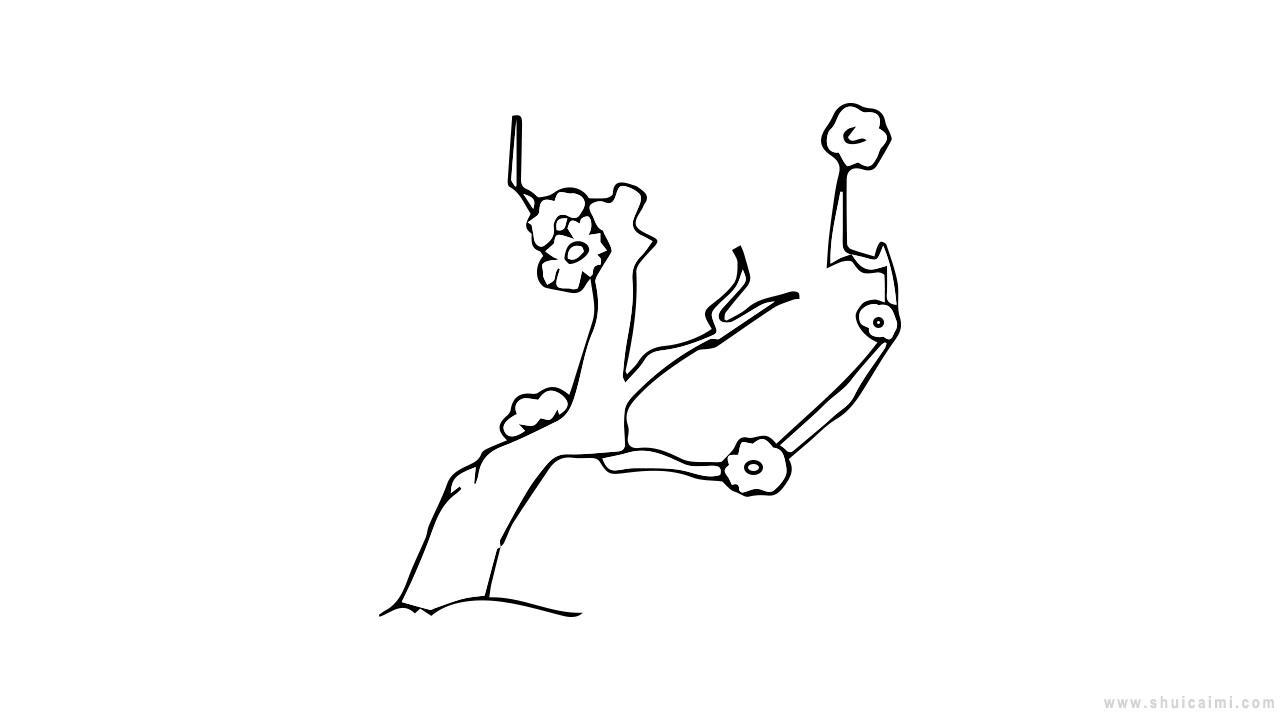 梅树简笔画怎么画 梅树简笔画简单