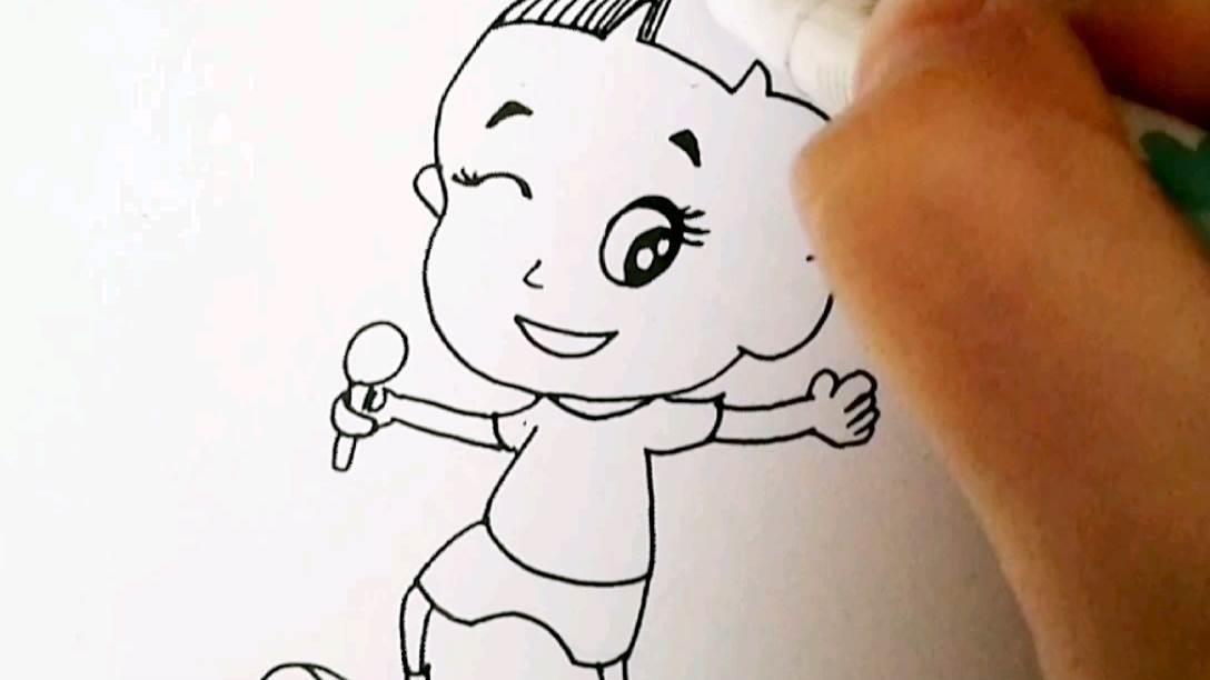 大头儿子简笔画图片大全 大头儿子简笔画图片大全彩色