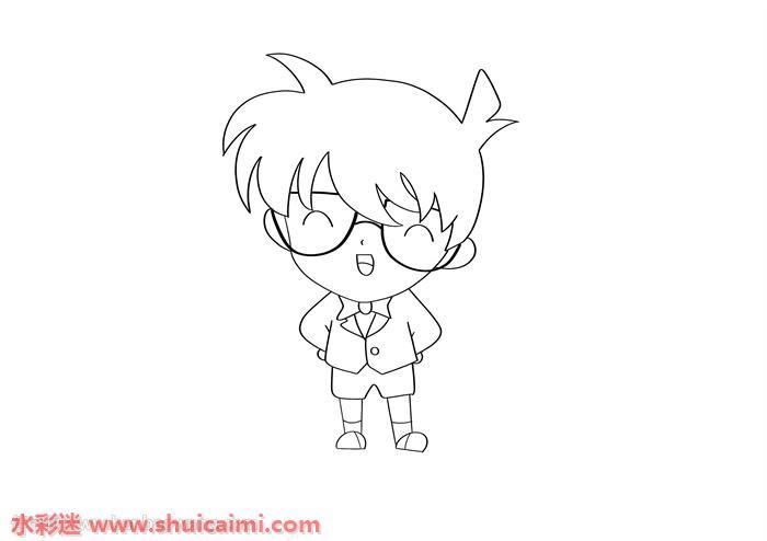 柯南怎么画 柯南简笔画简单