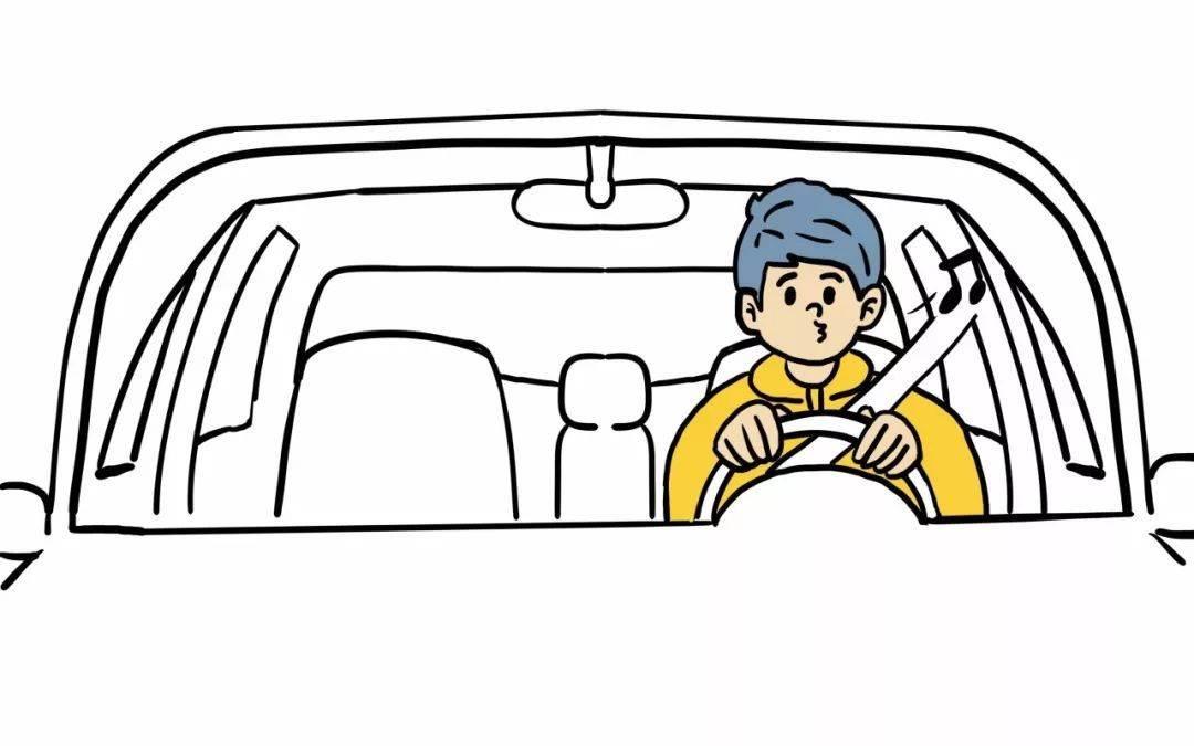 开车的简笔画图片大全 开车的简笔画图片大全彩色