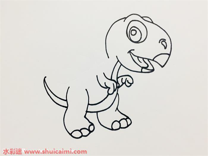 剑龙怎么画 剑龙简笔画简单好看带颜色