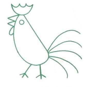 公鸡的简笔画图片大全 公鸡的简笔画图片大全可爱简单又漂亮